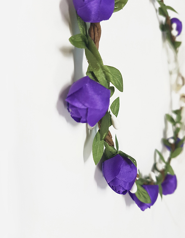 Rosa Floral Crown in Purple